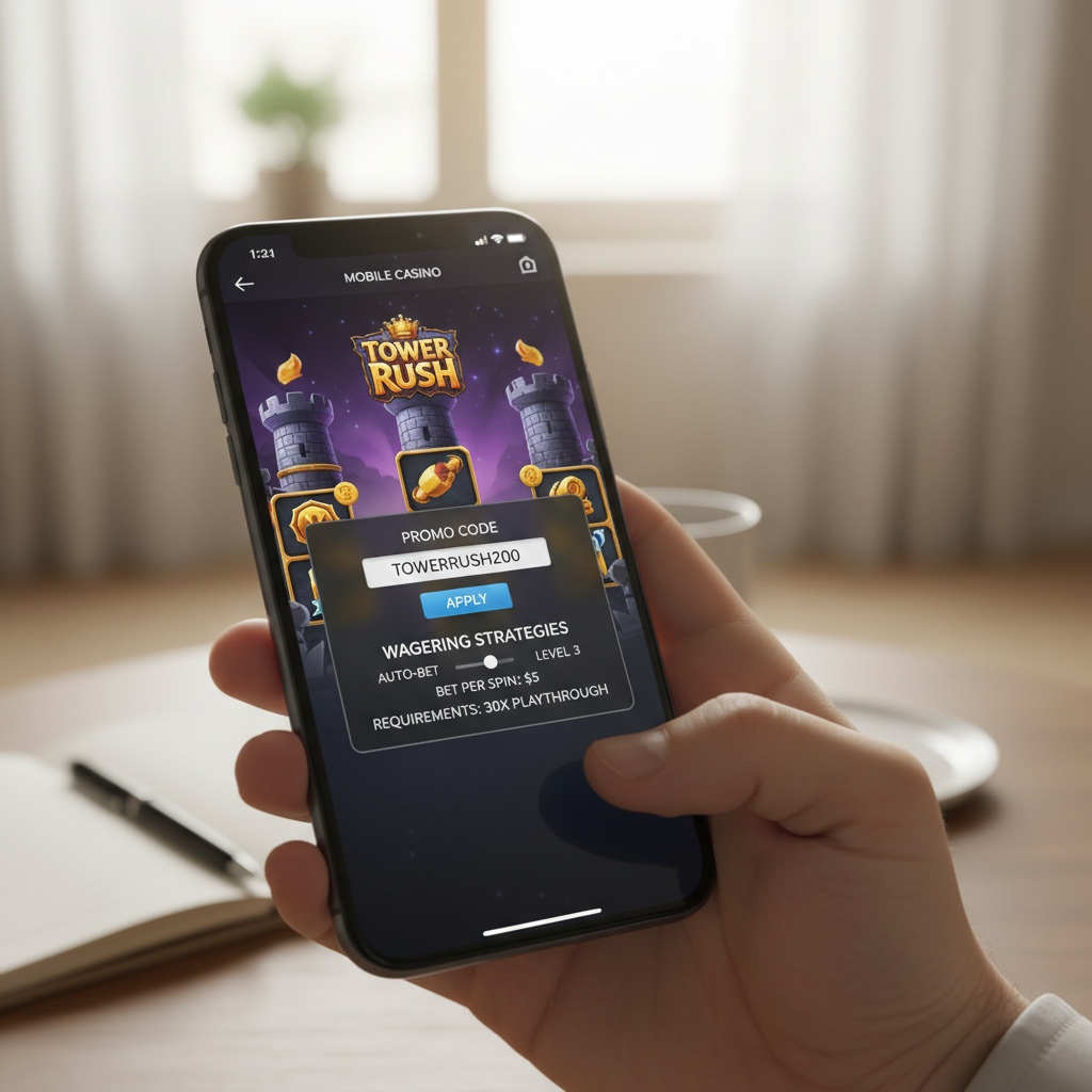 Tower rush promo code use and wagering strategies